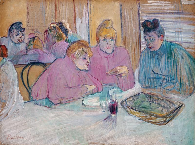 Henri  Toulouse-Lautrec The ladies in the brothel dining-room